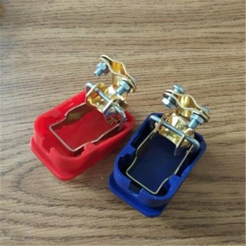 12V Car Vehicle Battery Terminals Positive Negative Connector Clip Clamp Red Blue Car Accessories