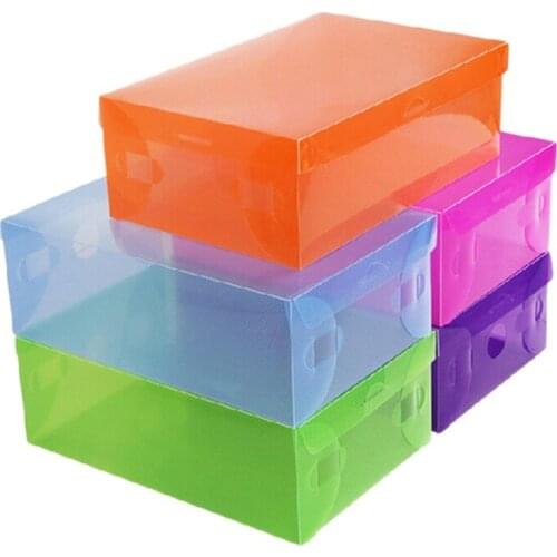 Shoe Storage Box Transparent Thickened Storage Box Rectangle PP Shoe Organizer JA55