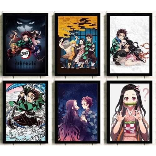 Modular Picture Canvas Demon Slayer: Kimetsu No Yaiba HD Print Painting Anime Poster For Living Room Home Decor Wall Art Frame