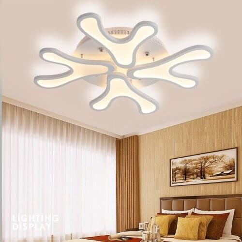 Nordic led ceiling light lotus flower crystal light AC85-265V living room bedroom Bedside Aluminum lighting light luminaria