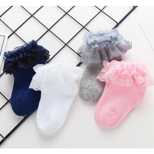 2019 New newborn socks cotton lace princess socks casual fashion baby foot sock