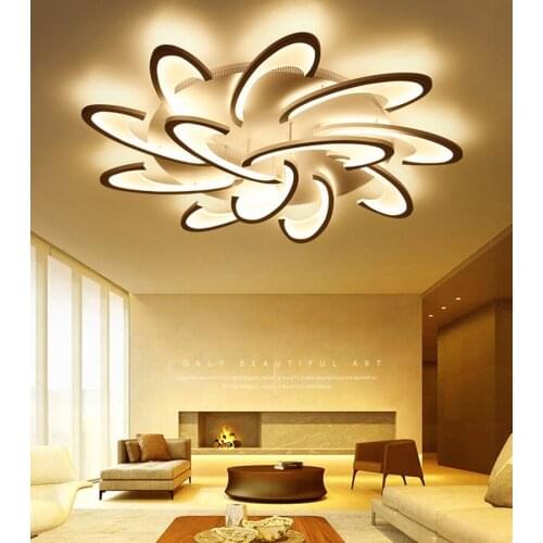 Creative New Modern LED Ceiling Chandeliers for Bedroom Living Room Kitchen White Luminaires Petal Lighting Lamp Hall Luminaires