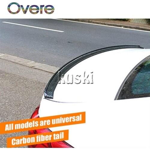 Overe 1Set Car Carbon Fiber Rear Spoiler Wing stickers For Peugeot 508 308 206 307 207 407 2008 Citroen C4 C5 Opel Astra j h