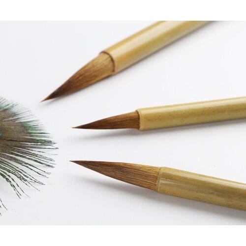 Chinese Calligraphy Pen 3pcs Tinta China Caligrafia White Clouds Official Script Painting Writing Brush Wolf Hair Brush Pen