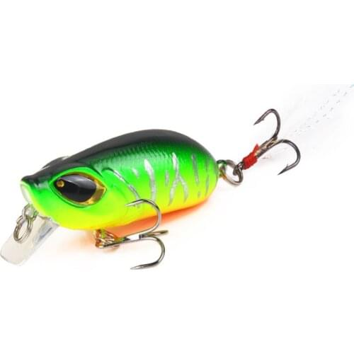 1Pcs Fishing Lure 50mm 8.1g CrankBait Swim Hard Artificial Bait Isca Wobblers Fishing Bait Treble Hook with Feather Peche