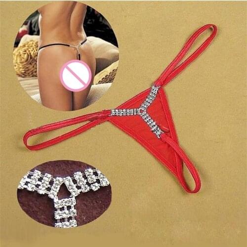 Sexy Shiny Rhinestone G Strings Micro Bikini Thongs Bottom Exotic Swim Beach Tanga T Back Panties Sunbath Lingerie Women Gifts