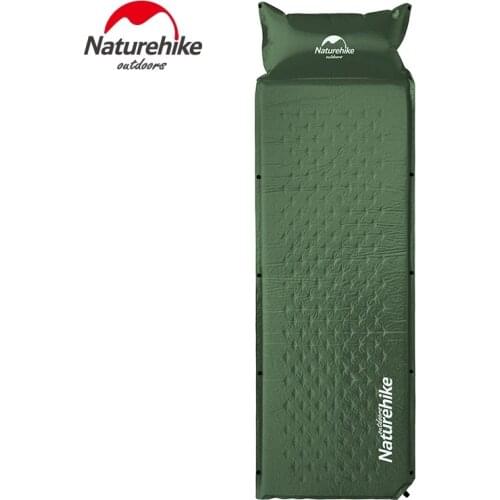 NatureHike 190T PVC Coater Fabric Single Person Foldable Splicing Sleeping Mattress Self-Inflating Portable Picnic Camping Mat