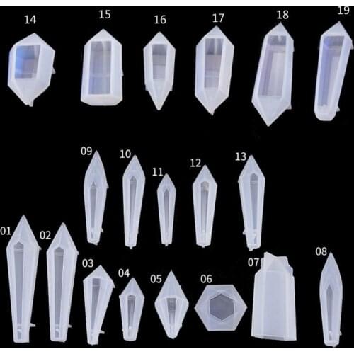Resin Stone Pendulum Crystal Column Pendant Silicone UV Resin Mold Jewelry Tools Dried Flower Resin Decorative DIY Hand Crafts