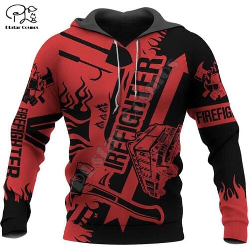 PLstar Cosmos 3DPrint FireFighter Firemen Fire Hero Harajuku Streetwear Men/Women Funny/Zip Hoodies/Sweatshirts/Jackets/a18