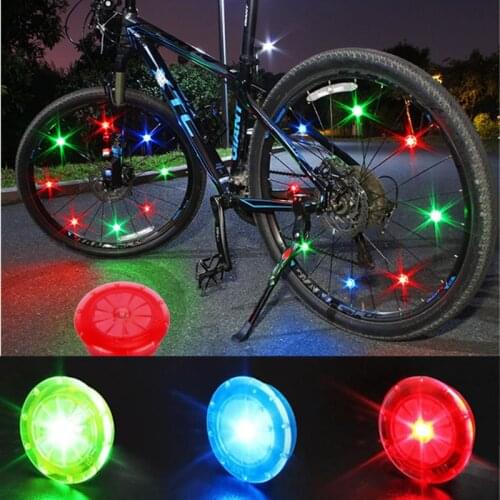 Durable Cool Shining Bicycle Wheel Spoke Lights Safety Night Cycling Tire Lamp for Mountain Bike Highway Bike Folding Bike