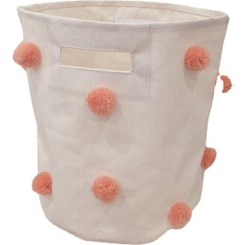 Waterproof Portable Canvas Hand-made Fur Ball Toy Storages Organization Desktop Finishing Sundries Storage Baskets