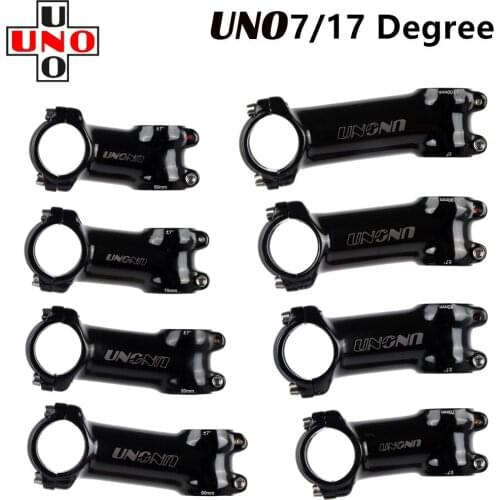 UNO Stem 7 17 Degree MTB Road Bike Stem for Fork 28.6 31.8mm 60/70/80/90/100/110/120/130mm Bicycle King Kalloy