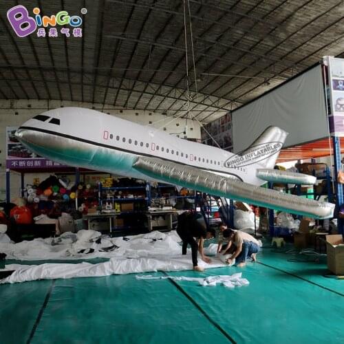 Factory sale 20ft giant inflatable plane / hanging inflatable advertising plane / 6M plane inflatable for decoration -toy