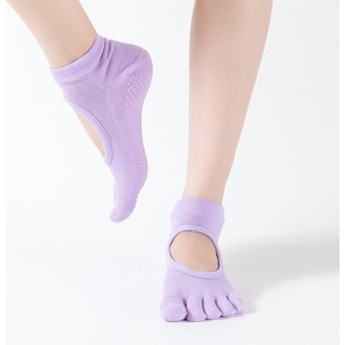 Women Yoga Sports Socks Open Back Open Toe Socks Breathable High Elasticity Soft and Quick Perspiration Quick Dry Socks