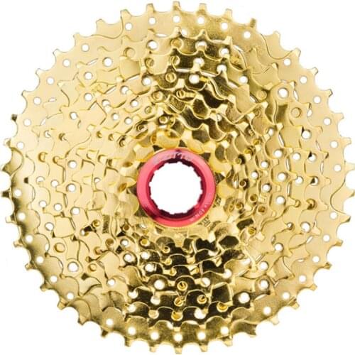 ZTTO MTB 10 Speed Freewheel 10S 11-42T Cassette Gold MTB Mountain Bike Bicycle Steel Golden Sprockets for parts System
