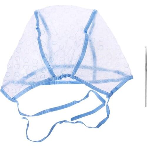 2pcs/set Hair Dyeing Cap + Hook Brush Coloring Highlighting Frosting Tipping Cover Protector Pro Hair Salon Care Styling Tools