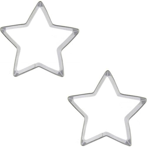 Five-pointed star shape 2 piece biscuit cutting molds, baking tools, cake decorating soft candy tools