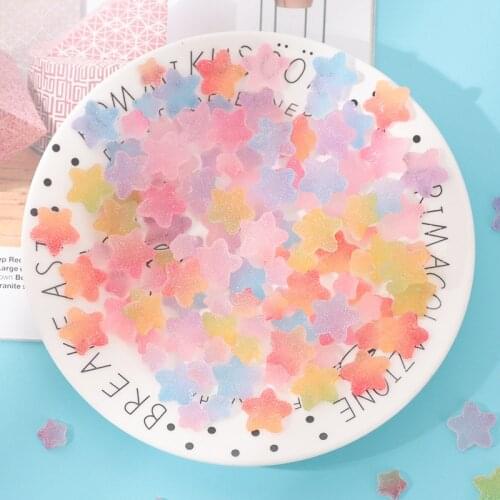 32pcs Cute Star Artificial Soft Candy Ornament DIY Craft Supplies Phone Shell Patch Arts Hair Accessories Food Toys Materials
