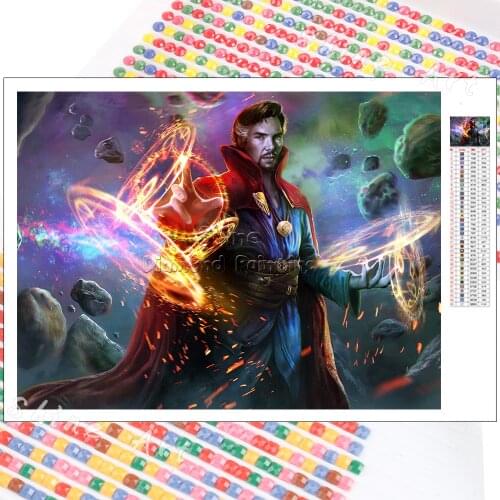 Diamond Painting Marvel Superhero Sorcerer Doctor Strange 5D DIY Art Cartoon Mosaic Embroidery Full Drill Home Decor Child Gift
