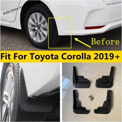 Yimaautotrims Front / Rear Mudflaps Splash Guards Mudguards Fender Plastic Protector Exterior Kit For Toyota Corolla 2019 - 2021