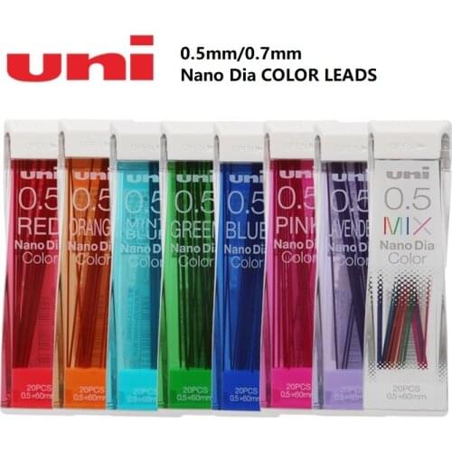 UNI 202NDC 0.5/0.7mm Color Mechanical Pencil Leads easy erasable 1 piece