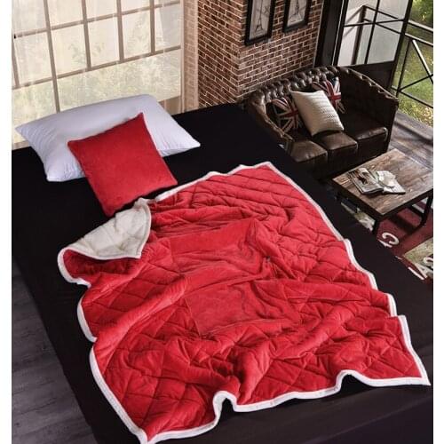 Home Textile Solid Air/Sofa/Bedding Throws Lace Multifunctional Flannel Blanket Winter Warm Soft Bedsheet