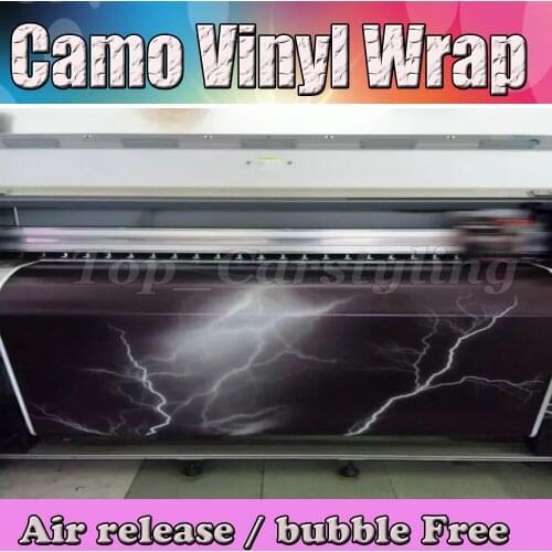 Flash Printed Camouflage Vinyl For Car wrap film Camo Car Sticker Motorcycle Roof mirror Wraps Bubble Free 1.52x30m /roll