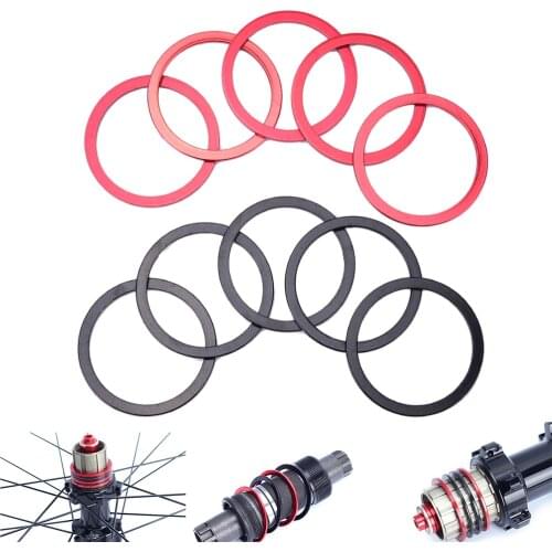 Mountain Bikes Flywheel Washer Bottom Bracket Center Axis MTB Alluminium Alloy Bicycle Hub Spacer Gasket Spacer 2mm 5Pcs