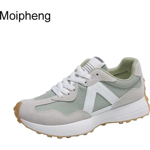 Moipheng Sneakers Women Autumn Female Rome Geometric Sneakers Autumn Chunky Shoes Breathable Leisure Rubber Shoes for Women