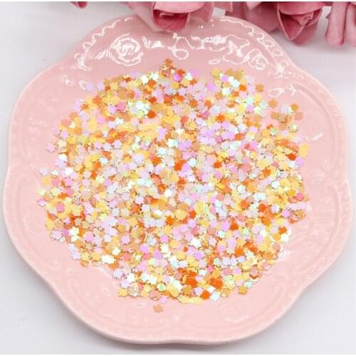 KSCRAFT 3mm Maple Leaf Shape Sequins PVC Flat for DIY Card Making Craft Color Collection