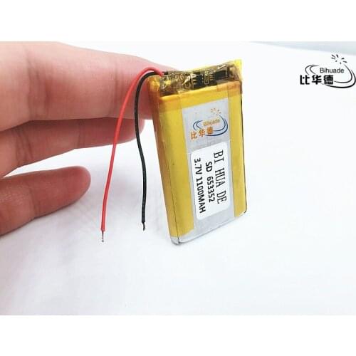 Li-po 10pcs 3.7V,1100mAH,[653352] Polymer lithium ion / Li-ion battery for TOY,POWER BANK,GPS,mp3,mp4,cell phone,speaker