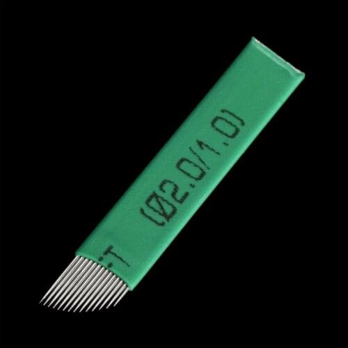 Blesiya 50x Microblading Eyebrow Needles For Tattoo Manual Pen 14 Flex Pins