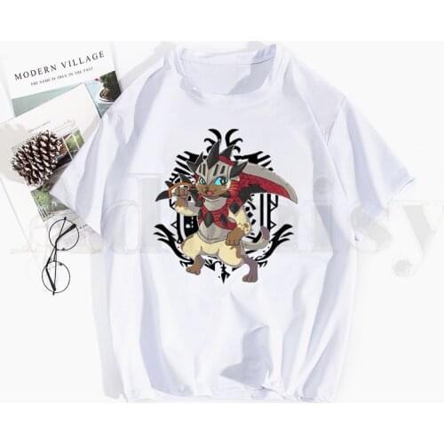 Monster Hunter World Let Hunt! Paolumu Games T Shirts Tops Tees Men Women Short Sleeve Casual T Shirt Streetwear Funny