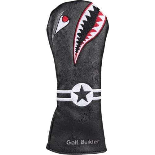 Shark Golf Club Head Cover for Driver Fairway Wood Hybrid Mallet Blade Putter Golf Clubs Headcovers Protector