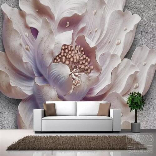 Seamless wallpaper Flower sofa TV background wall professional production mural factory wholesale wallpaper mural