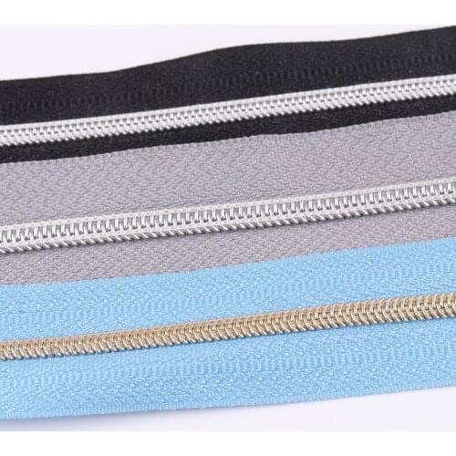Nylon Zippper Coil No 3# Colorful Zipper Tape Code Zip for Colthes Zippers Tailor multi-color optional