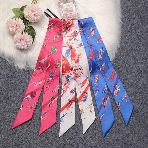 New Paris Lover Natural Silk Brand Scarf Women 100% Real Silk Scarf Luxury Foulard Hair & Bag Scarves Design Neckerchief 2021