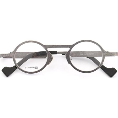 LKK Pure titanium plate glasses frame Italian design circular avant-garde eccentric myopia anti blue light Men women glasses