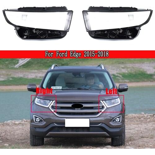 Front Lamp Shade Lamp Headlight Mask Headlamp Shell Lampshade Cover Lens Glass For Ford Edge 2015-2018