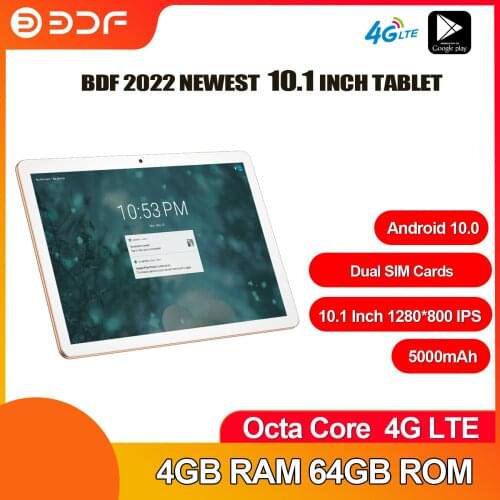 New Original 10 inch 2G+32G Android 9.0 Tablet Pc 4G LTE Phone Call Octa Core Tablets Google Market GPS WiFi Bluetooth 10.1 tab
