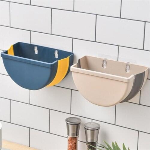 Door hanging folding dustbin vehicle mounted dustbin household kitchen cabinet door hanging dustbin car trash can trash can