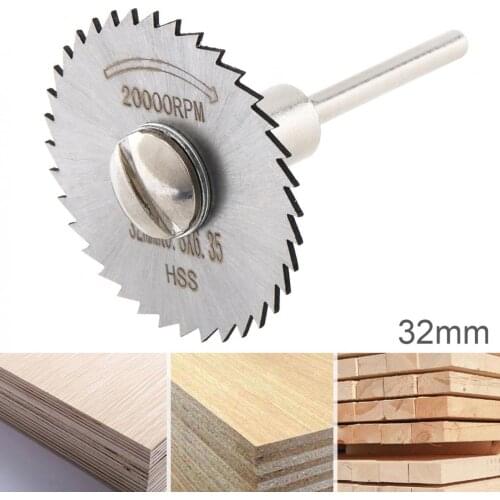 32mm HSS Tool Cutting Mandrel Disc Blade and Circular Blade Mini Saw Blade NEW