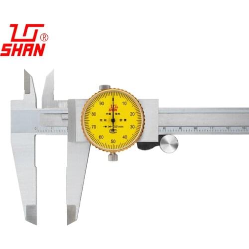 Dial calipers shockproof calipers 0.01mm High precision stainless steel vernier with table caliper 0-200 mm dial vernier caliper