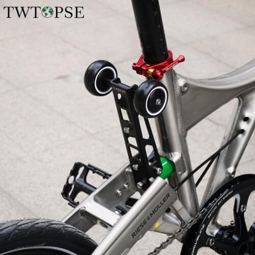TWTOPSE Bike Rack Easywheel For Birdy 2 3 Classic RHINE Folding Bike Bicycle Pack Rack Easy Wheel Holder Aluminum Alloy 238g