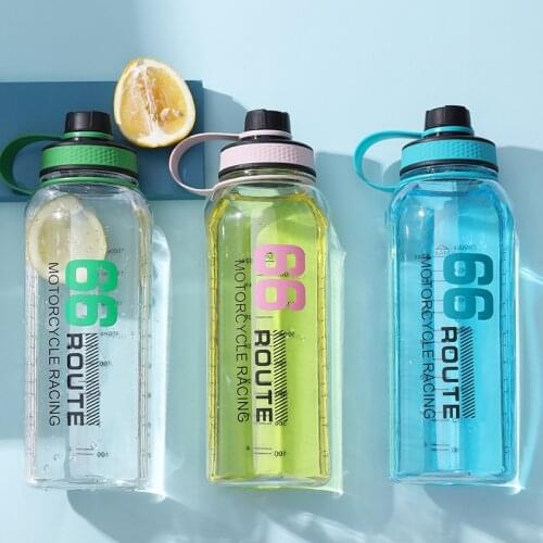 1500ml Large Capacity Travel Water Bottle Summer Outdoor Portable Sports Fitness Space Cup Transparent Plastic Water Cup