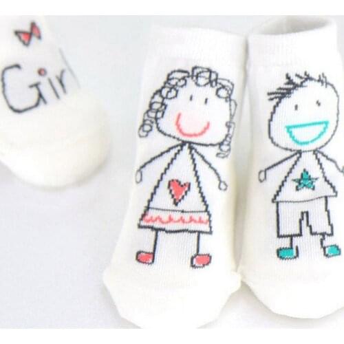 Newborn Funny Socks Cotton Boys Girl print Cute Baby Anti-slip Socks Infant Kids Cartoon Soft Short Socks