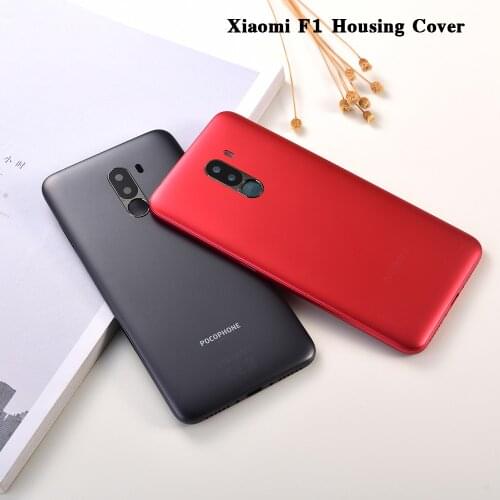 Original Xiaomi F1 Battery Back Cover Plastic Rear Door Housing Panel For Pocophone F1 With Logo With Camera Lens Replacement