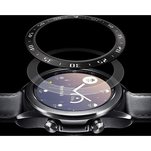 Protector For Galaxy Watch 3 45mm Bezel Ring Adhesive Cover Anti Scratch Stainless Steel Protection for Galaxy Watch 3 41mm
