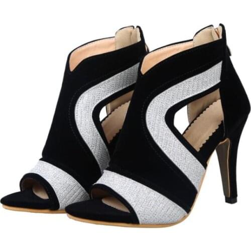 New Practice Women Dance Boots Silver Glitter Latin Salsa Ballroom Shoes Street Party Dance Shoes High Heeled Women Dance Shoes