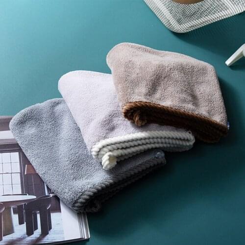 Female Bath Towel Quick Dry Super Absorbent Microfiber Hair Towel Wrap Shower Cap Cleaning Tool Bathroom Products